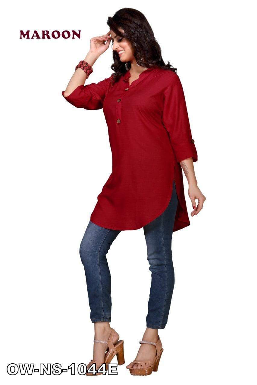 Rnx American Craff Kurti Casual Daily Wear Crepe Silk Designer Kurtis Collection